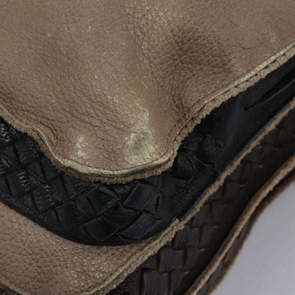 BOTTEGA VENETA Business Bag Leather 2way Beige Auth fm4481