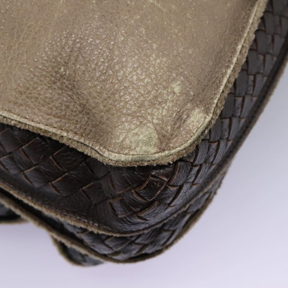 BOTTEGA VENETA Business Bag Leather 2way Beige Auth fm4481