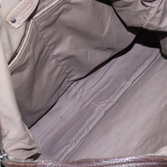 BOTTEGA VENETA Business Bag Leather 2way Beige Auth fm4481