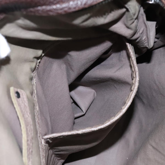 BOTTEGA VENETA Business Bag Leather 2way Beige Auth fm4481