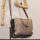 BOTTEGA VENETA Business Bag Leather 2way Beige Auth fm4481-26