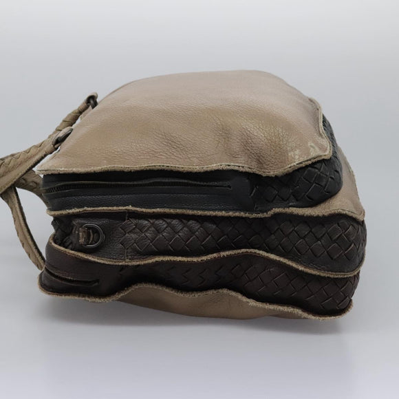 BOTTEGA VENETA Business Bag Leather 2way Beige Auth fm4481