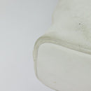 CELINE Shoulder Bag Leather White Auth fm4520-12