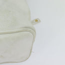 CELINE Shoulder Bag Leather White Auth fm4520-13