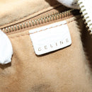 CELINE Shoulder Bag Leather White Auth fm4520-14