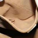 CELINE Shoulder Bag Leather White Auth fm4520-18