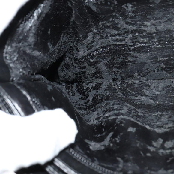 GUCCI Hand Bag Leather Black Auth fm4522