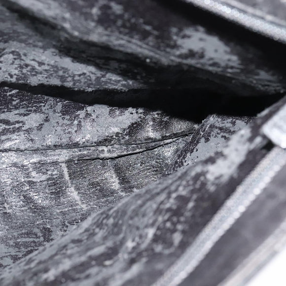 GUCCI Hand Bag Leather Black Auth fm4522