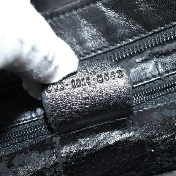 GUCCI Hand Bag Leather Black Auth fm4522