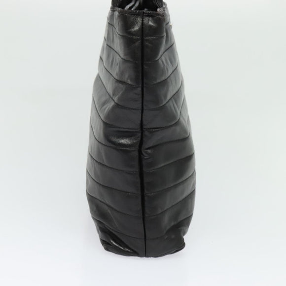 GUCCI Hand Bag Leather Black Auth fm4522