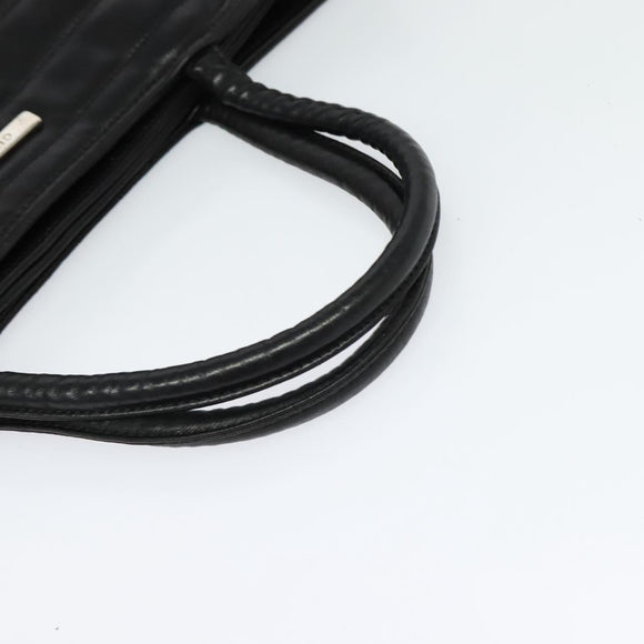 GUCCI Hand Bag Leather Black Auth fm4522