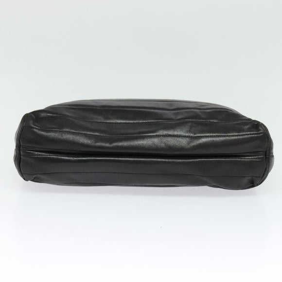 GUCCI Hand Bag Leather Black Auth fm4522