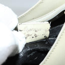 GUCCI Bamboo Shoulder Bag Patent leather Beige 001 2058 3007 Auth fm4523-18