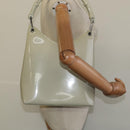 GUCCI Bamboo Shoulder Bag Patent leather Beige 001 2058 3007 Auth fm4523-19
