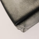 BALENCIAGA Shopping Phone Holder Shoulder Bag Leather Silver Auth fm4541-13