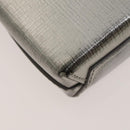 BALENCIAGA Shopping Phone Holder Shoulder Bag Leather Silver Auth fm4541-15