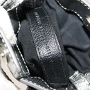 BALENCIAGA Shopping Phone Holder Shoulder Bag Leather Silver Auth fm4541-22