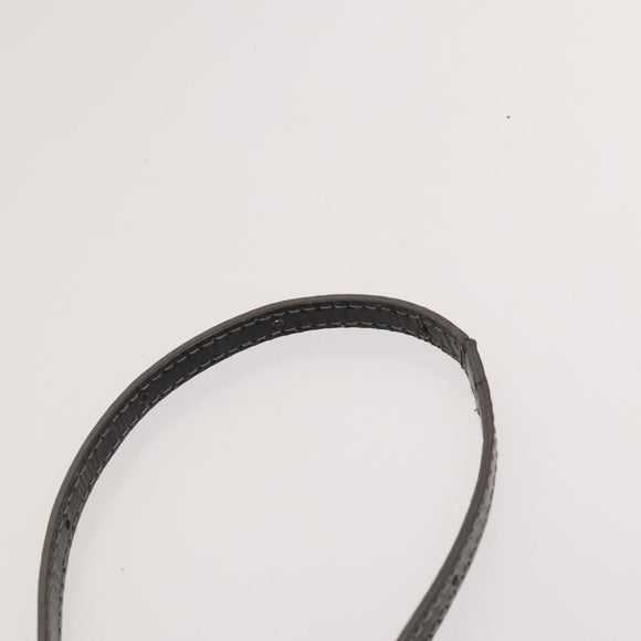 BALENCIAGA Shopping Phone Holder Shoulder Bag Leather Silver Auth fm4541