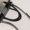 BALENCIAGA Shopping Phone Holder Shoulder Bag Leather Silver Auth fm4541-9