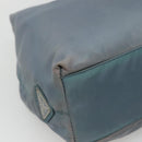PRADA Hand Bag Nylon plastic Light Blue Silver clear Auth fm4546-15
