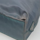 PRADA Hand Bag Nylon plastic Light Blue Silver clear Auth fm4546-16