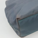 PRADA Hand Bag Nylon plastic Light Blue Silver clear Auth fm4546-17