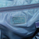 PRADA Hand Bag Nylon plastic Light Blue Silver clear Auth fm4546-19