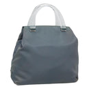 PRADA Hand Bag Nylon plastic Light Blue Silver clear Auth fm4546-1
