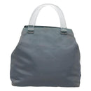 PRADA Hand Bag Nylon plastic Light Blue Silver clear Auth fm4546-2