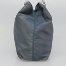PRADA Hand Bag Nylon plastic Light Blue Silver clear Auth fm4546-4