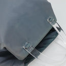 PRADA Hand Bag Nylon plastic Light Blue Silver clear Auth fm4546-6