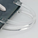 PRADA Hand Bag Nylon plastic Light Blue Silver clear Auth fm4546-7