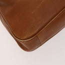 GUCCI Bamboo Shoulder Bag Leather Brown Gold 001 14 1577 Auth fm4551-14