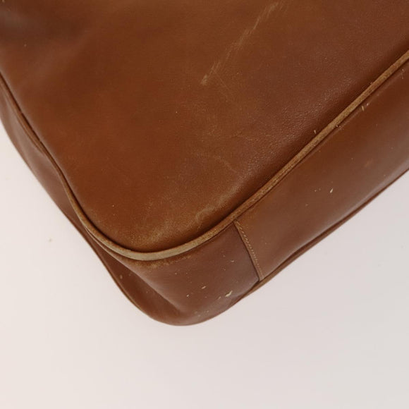 GUCCI Bamboo Shoulder Bag Leather Brown Gold 001 14 1577 Auth fm4551