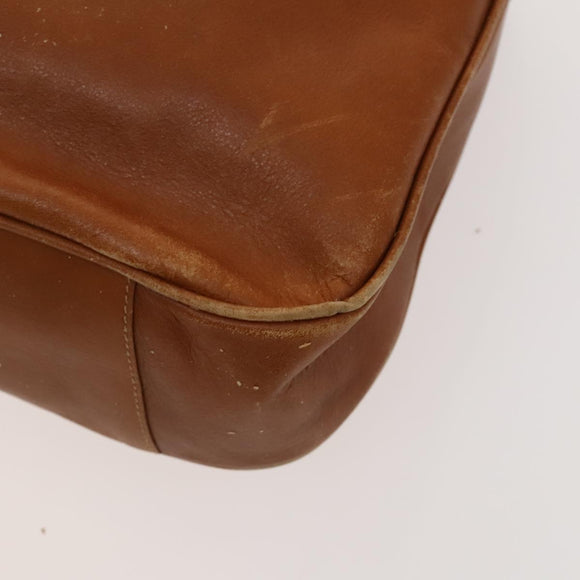 GUCCI Bamboo Shoulder Bag Leather Brown Gold 001 14 1577 Auth fm4551