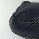 BOTTEGA VENETA INTRECCIATO Shoulder Bag Leather Navy Silver Auth fm4552-9