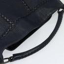 BOTTEGA VENETA INTRECCIATO Shoulder Bag Leather Navy Silver Auth fm4552-6