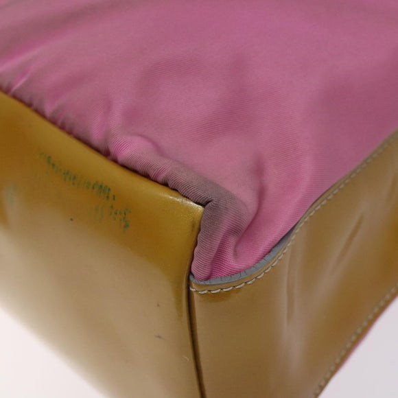 PRADA Shoulder Bag Nylon Pink Silver Auth fm4561