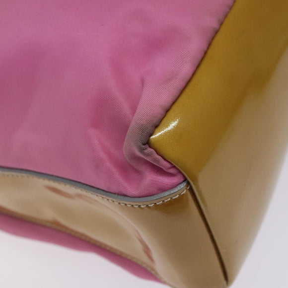 PRADA Shoulder Bag Nylon Pink Silver Auth fm4561