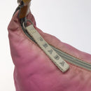 PRADA Umhängetasche Nylon Rosa Silber Auth fm4561-10