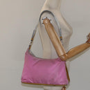 PRADA Shoulder Bag Nylon Pink Silver Auth fm4561-23