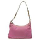 PRADA Umhängetasche Nylon Rosa Silber Auth fm4561-13