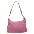 PRADA Umhängetasche Nylon Rosa Silber Auth fm4561-2