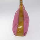PRADA Umhängetasche Nylon Rosa Silber Auth fm4561-4