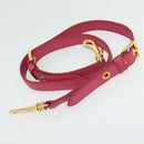 Miu Miu Vittello Caribbean Hand Bag Leather 2way Pink Gold Auth fm4567-26