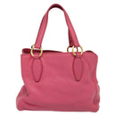 Miu Miu Vittello Caribbean Hand Bag Leather 2way Pink Gold Auth fm4567-2