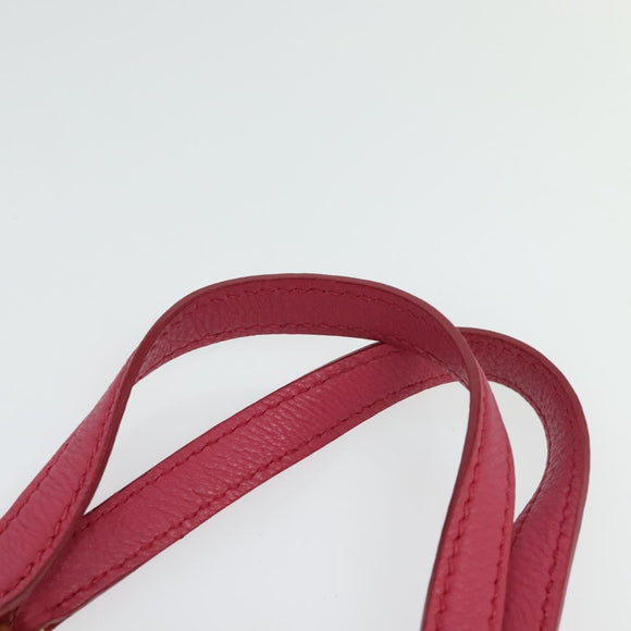 Miu Miu Vittello Caribbean Hand Bag Leather 2way Pink Gold Auth fm4567