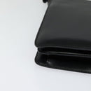 CELINE Shoulder Bag Leather Black Gold Auth fm4568-9