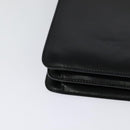 CELINE Shoulder Bag Leather Black Gold Auth fm4568-15