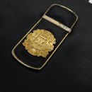 CELINE Shoulder Bag Leather Black Gold Auth fm4568-10